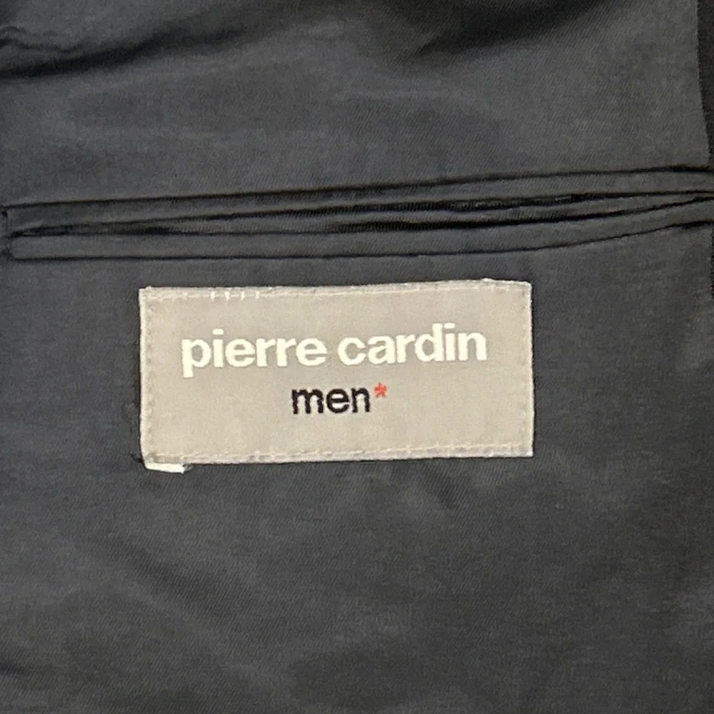 Pierre Cardin Gold Crest Blazer Mens 48R Navy Blue Two Button Classic Jacket USA